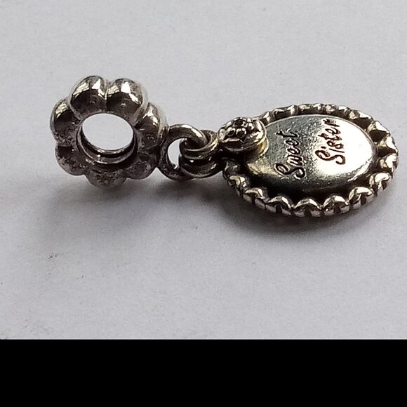 Pandora Sweet Sister Dangle Charm Ale 925 Sterling Silver - Picture 2 of 4